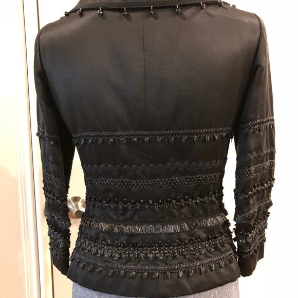 Moschino Cheap & Chic Black Beaded Silk Jacket - Picture 3 of 8